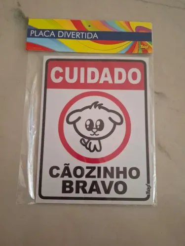 Placa decorativa cão bravo