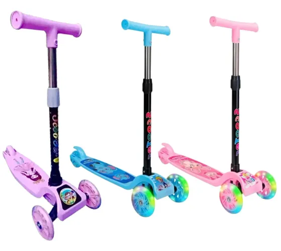 Patinete infantil scooter 3 rodas c/led