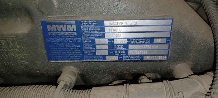 MOTOR MWM MAXXFORCE 3.2H - EURO V POT. 117,9KW - 3000 RPM SÉRIE - T1A00033016