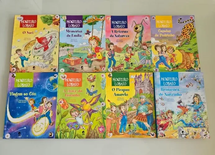 8 livros - Coleção de livros infantis clássicos de MONTEIRO LOBATO (R$ 15 cada livro)