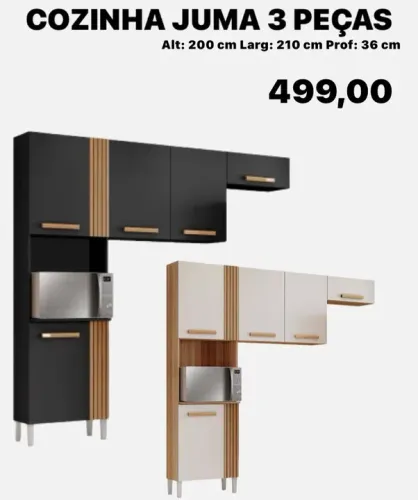 Cozinha Completa JUMA 3 Peças - R$ 499,00 ENTREGA HOJE !!!