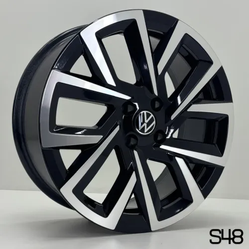 Rodas scorro Volkswagen Aro 15 preta com diamantado 4x100 novas