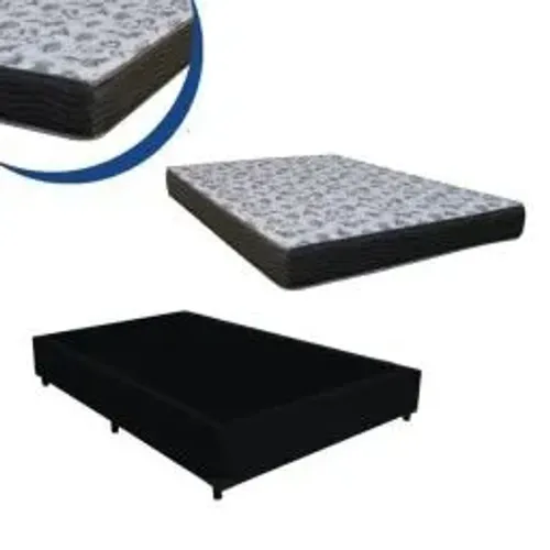 Base Box Casal + Colchão D45 20cm - Qualidade e Elegância para o Casal