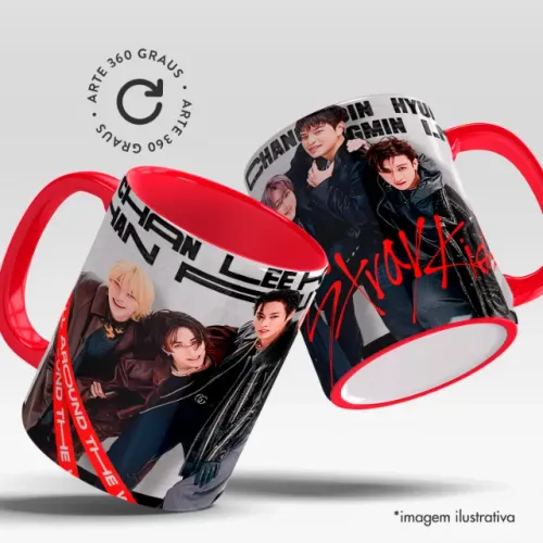 Caneca Stray Kids SKZ Kpop - Arte em 360 graus