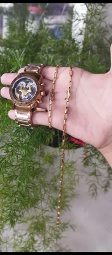 Relógio + Corrente + Pulseira