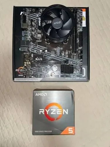 Kit placa mãe A520 e processador Ryzen 5500