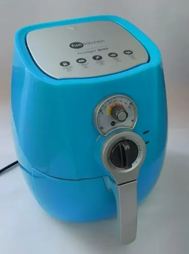 Fritadeira elétrica Air Fryer Retrô azul Fun Kitchen