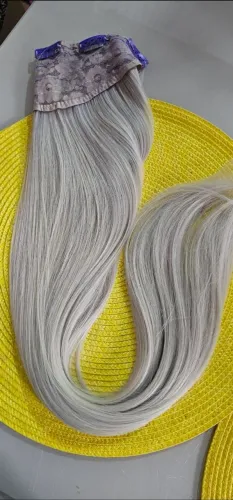 Mega Hair orgânico no tic tac Loiro platinado 150 gramas 75cm Entrega gratuita em JP