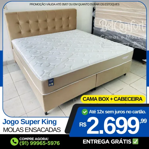Jogo Super King Molas Ensacadas com Cabeceira
