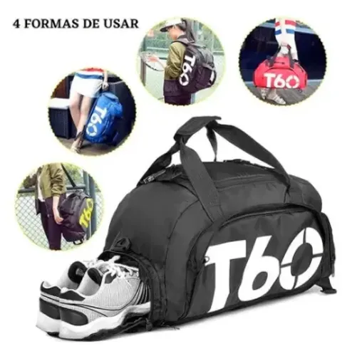 Bolsa T60 Mala Esporte Mochila Costa Transversal Treino Futebol Academia impermeável z1298