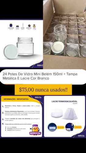 Potes de vidro 150ml