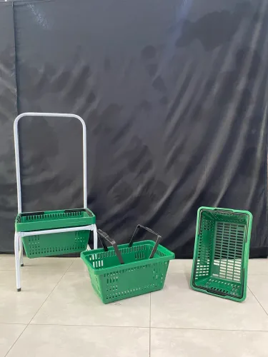 1 unidade cesto de mercado - verde