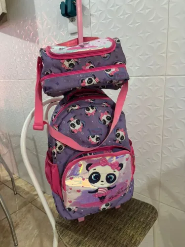 Kit Mochila Yupe Escolar Rodinha Lancheira Estojo Juvenil