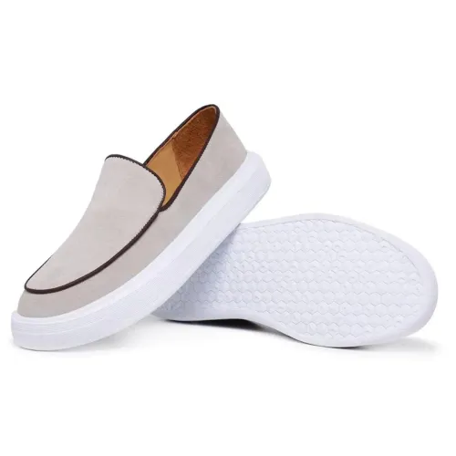 Sapatênis Slip On Masculino Bege - Conforto e Estilo