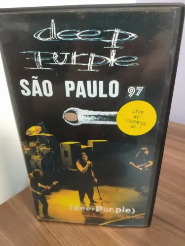 Fita VHS (video) JVC Gravada Show Deep Purple Brasil SP 1997