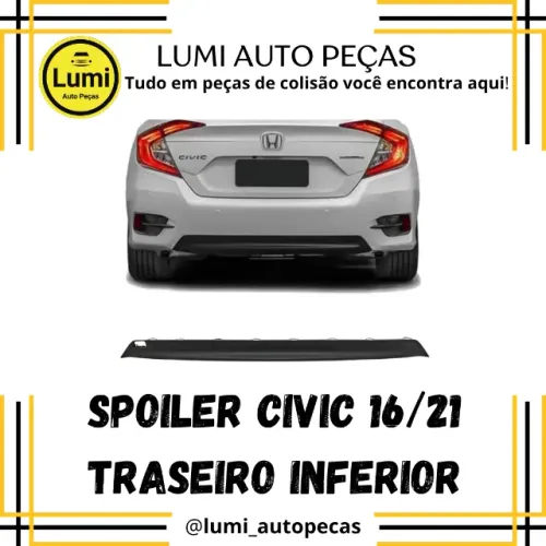 Spoiler Civic 2016/2021 Inferior - NOVO 