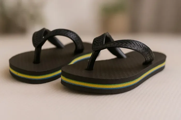 Atacado chinelo infantil modelo havaianas preto borracha