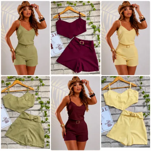 Conjunto feminino alfaiataria verão