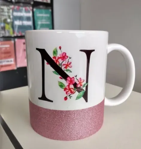 Caneca Personalizada - Metade Glitter
