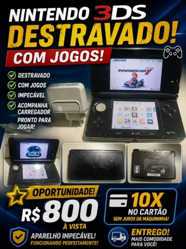 Nintendo 3ds impecavel,item de colecionador,10 x no cartao,garantia
