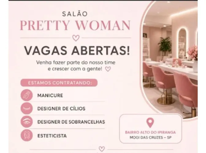 Vagas salão de beleza e estética 