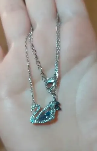 Colar swarovski cisne