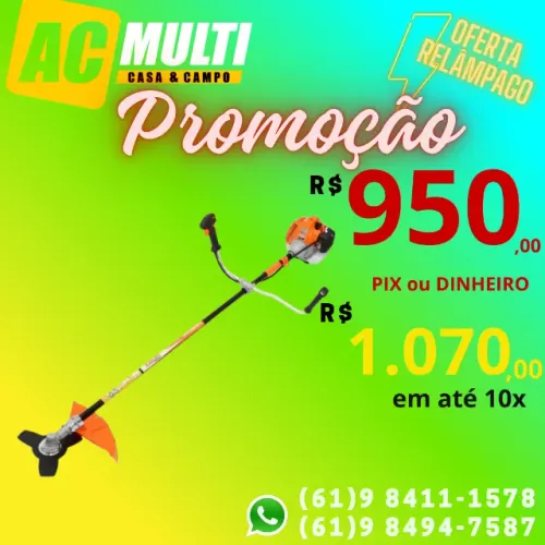 Roçadeira lateral VR520H 2T 52CC 2,5HP profissional Vulcan