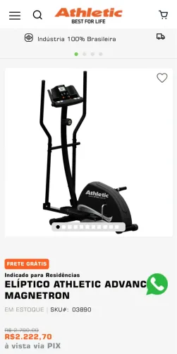 Elíptico athletic advanced magnetron 