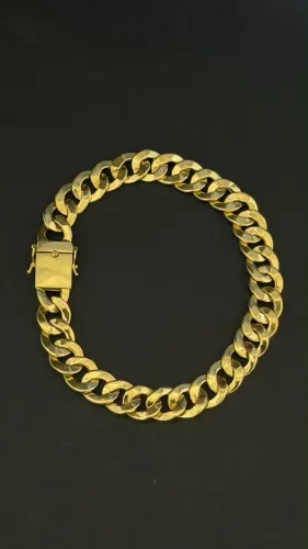 Pulseira Grumet Laminada em Ouro 18k 750