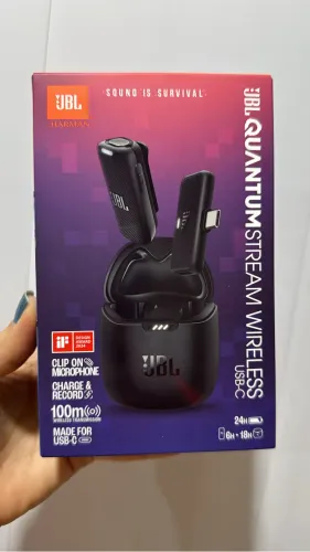 Microfone de Lapela JBL Quantum Tipo-c 