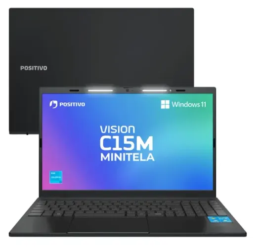 Notebook Positivo Vision C15M de 15.6" Full HD com Minitela