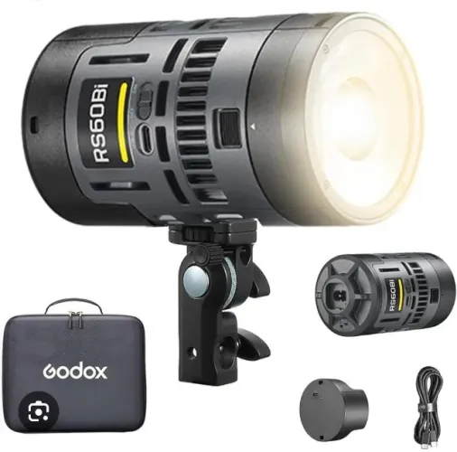 Luz de vídeo LED Godox RS60BI, 60W de potência.