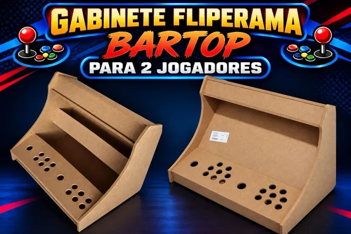 Fliperama - gabinete Bartop 2 jogadores