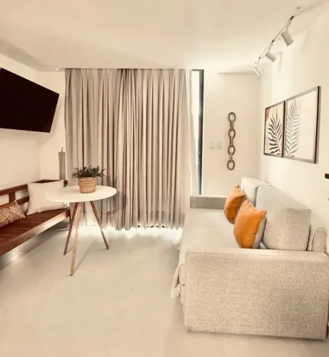 Studio Mobiliado à venda | Porteira Fechada | A poucos metros da praia