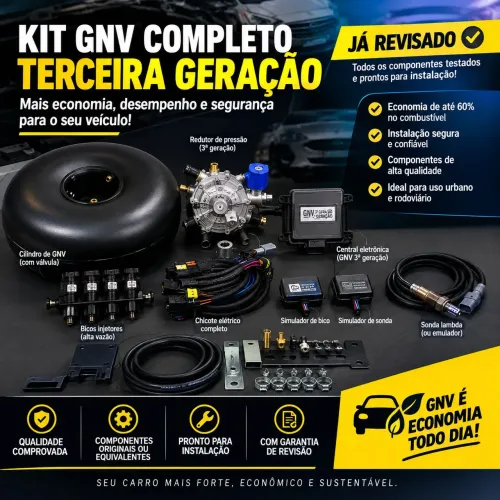 Kit terceira geração para carro semi-novo.