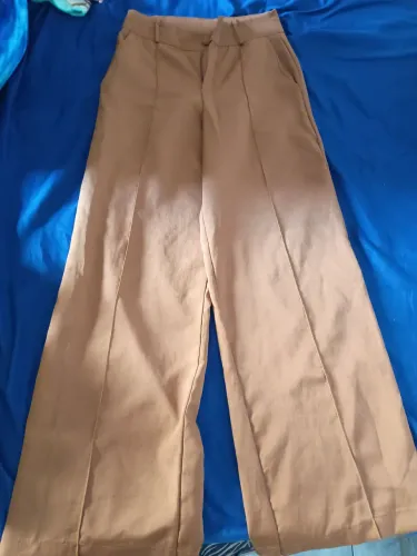 Calça pantalona Marrom