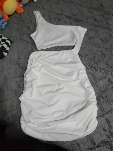 Vestido alça manca branco M