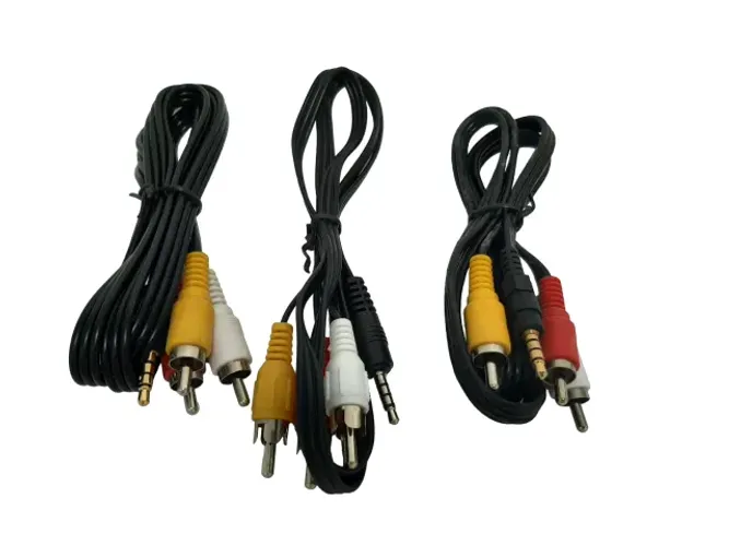 Kit 3 Cabos 3rca X P3 P2 Cabo Adaptador