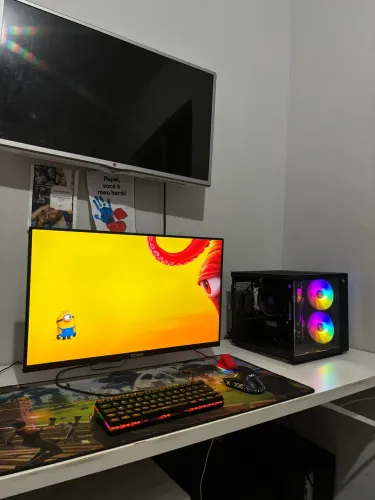 Vendo ou troco - pc gamer completo novo e garantia - r5 3400G + monitor 22 + kit completo