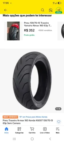 Pneu da moto yamaha n max nunca usado
