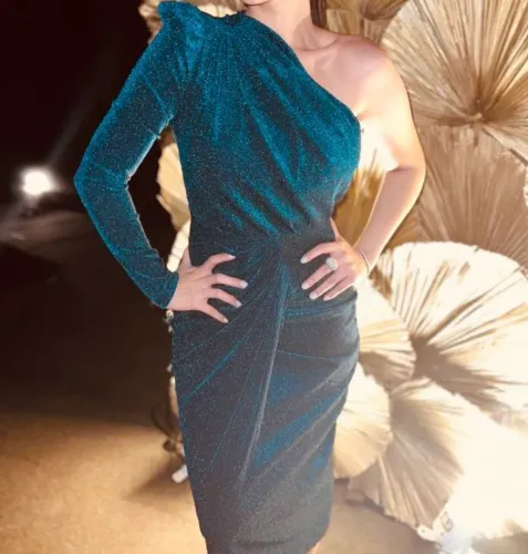 Vestido de festa midi