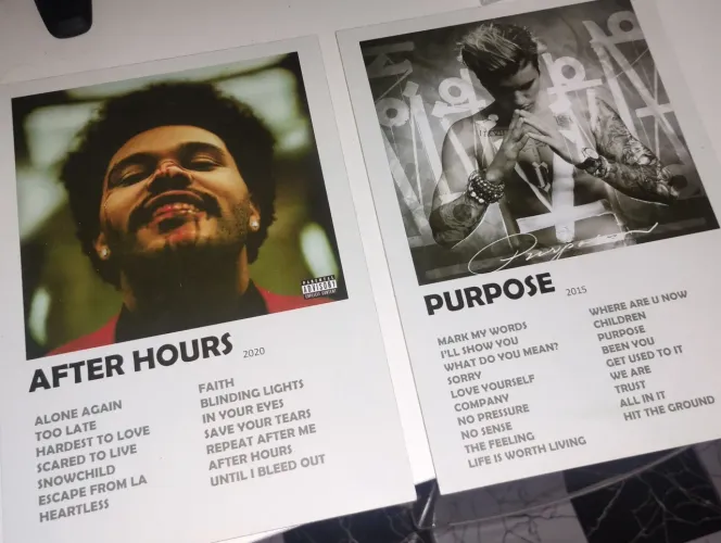 Quadro The Weeknd e Justin Bieber