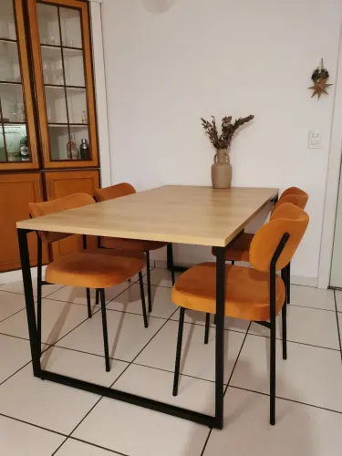 Mesa jantar MDF e metal