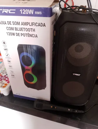 Caixa de som bluetooth com microfone