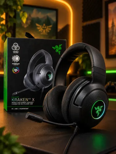 Razer Kraken V3 X Headset Gamer USB Chroma RGB 7.1