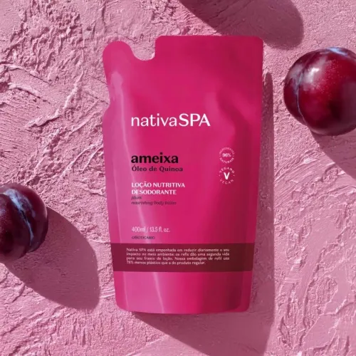 Refil Loção Desodorante Hidratante Corporal Nativa SPA Ameixa 400ml ÚLTIMA UNIDADE