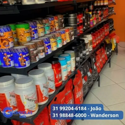 Prateleiras de aço para loja de suplemento