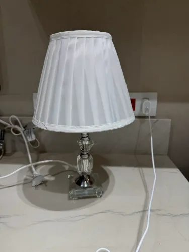 Abajur cúpula tecido branco
