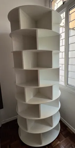Sapateira Giratória 48 pares 100% MDF 1.65m Branca