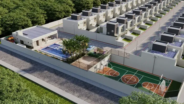 Casa em Condominio, Duplex, nova com 3 quartos em Alto do Calhau - São Luís - MA